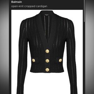 Balmain Knit Crop Cardigan size 36